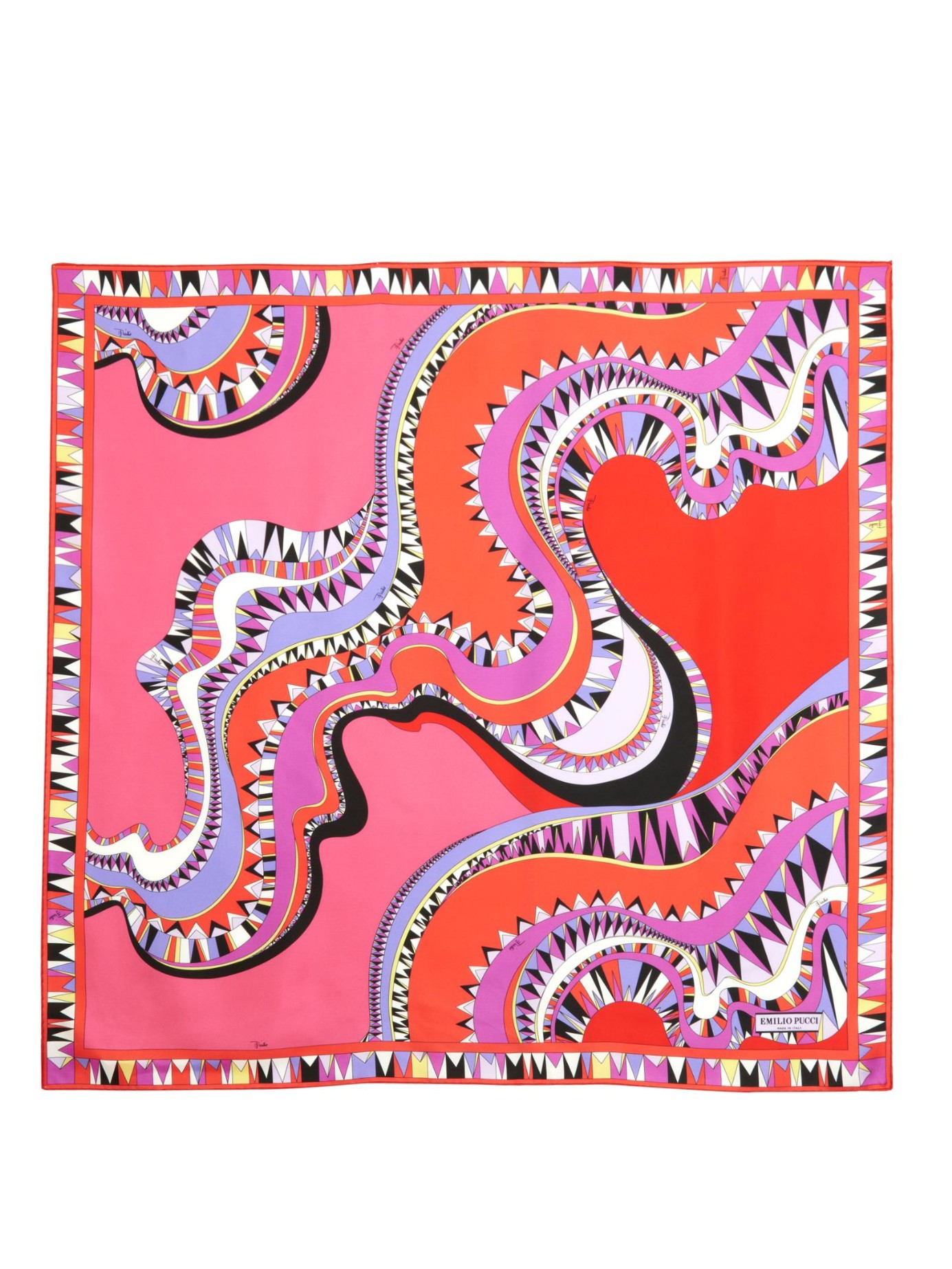 Lyst - Emilio Pucci Niki-Print Silk-Twill Scarf in Pink