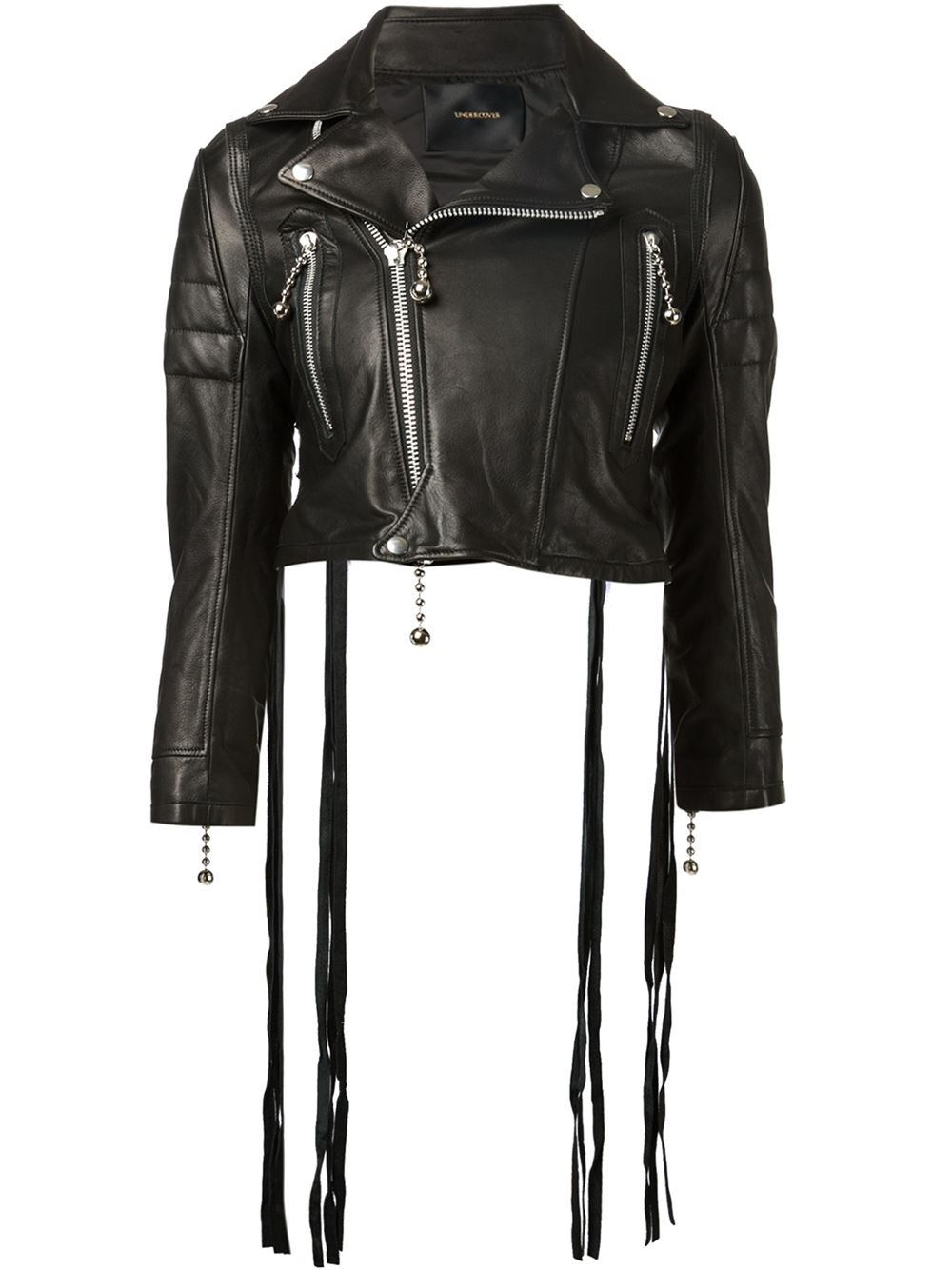 Undercover Cropped Biker Jacket in Black - Lyst (1000 x 1334 Pixel)