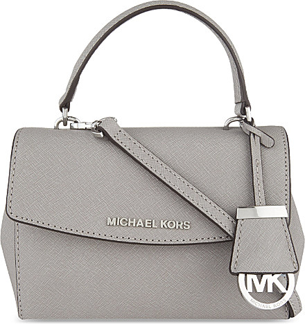 MICHAEL Michael Kors Ava Extra-small Saffiano Leather Cross-body Bag in  Gray | Lyst