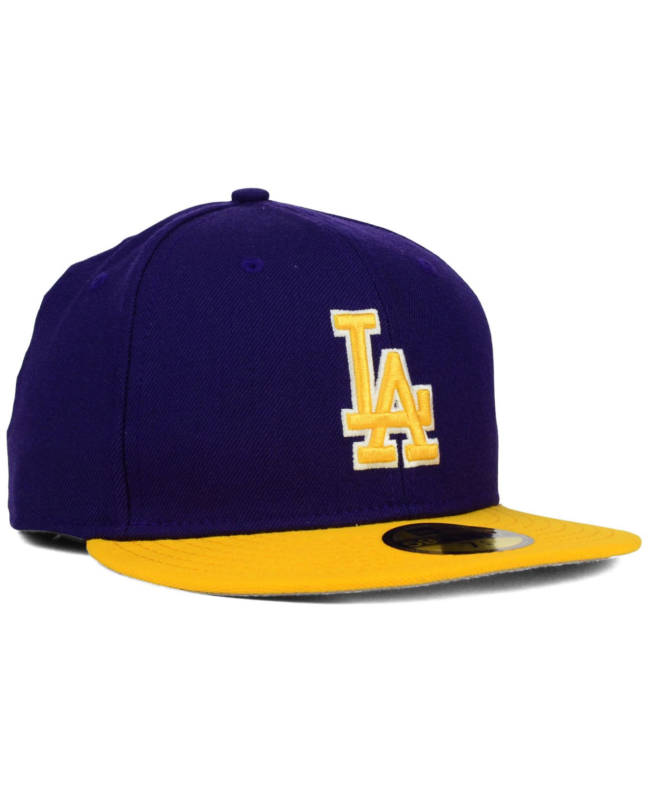 Ktz Los Angeles Dodgers Team Color 59fifty Cap In Purple Gold Blue For Men Lyst