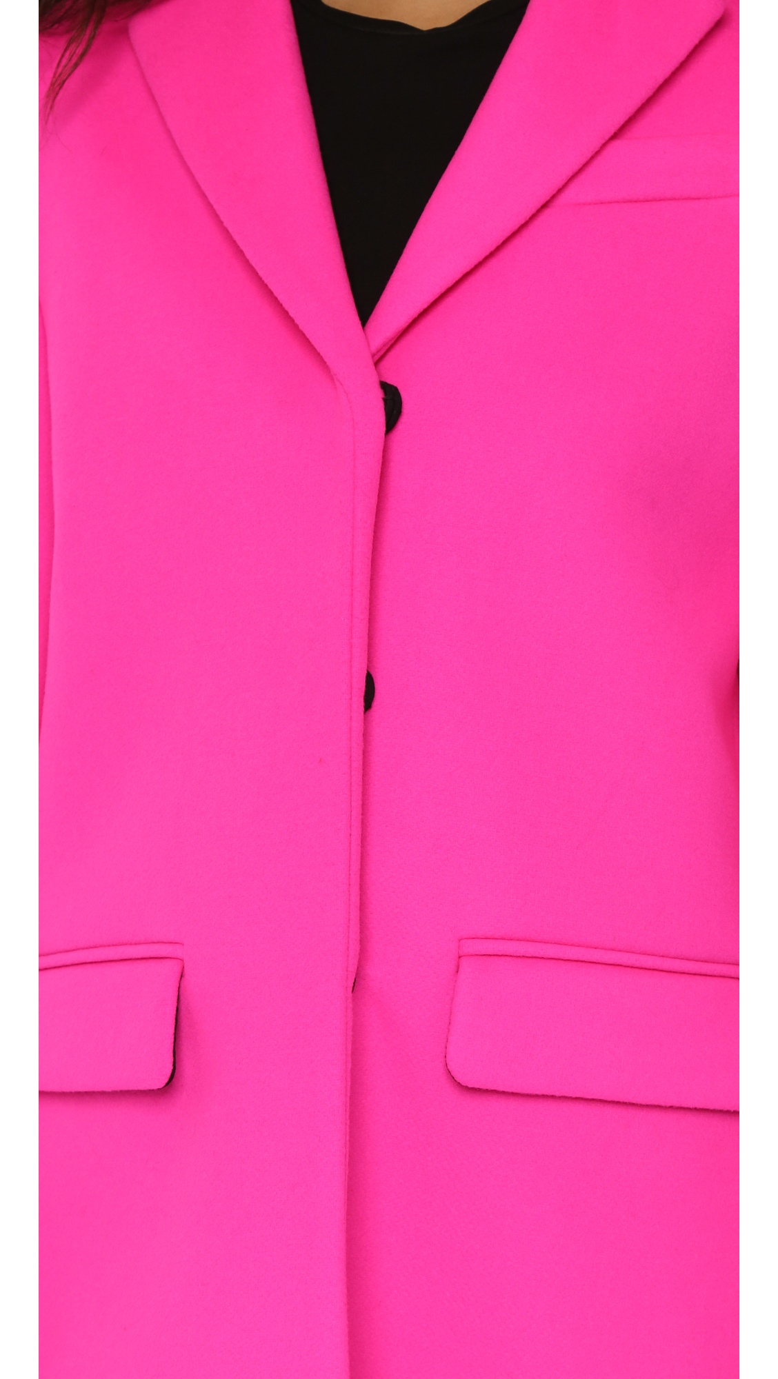 MSGM Wool Coat in Hot Pink (Pink) Lyst
