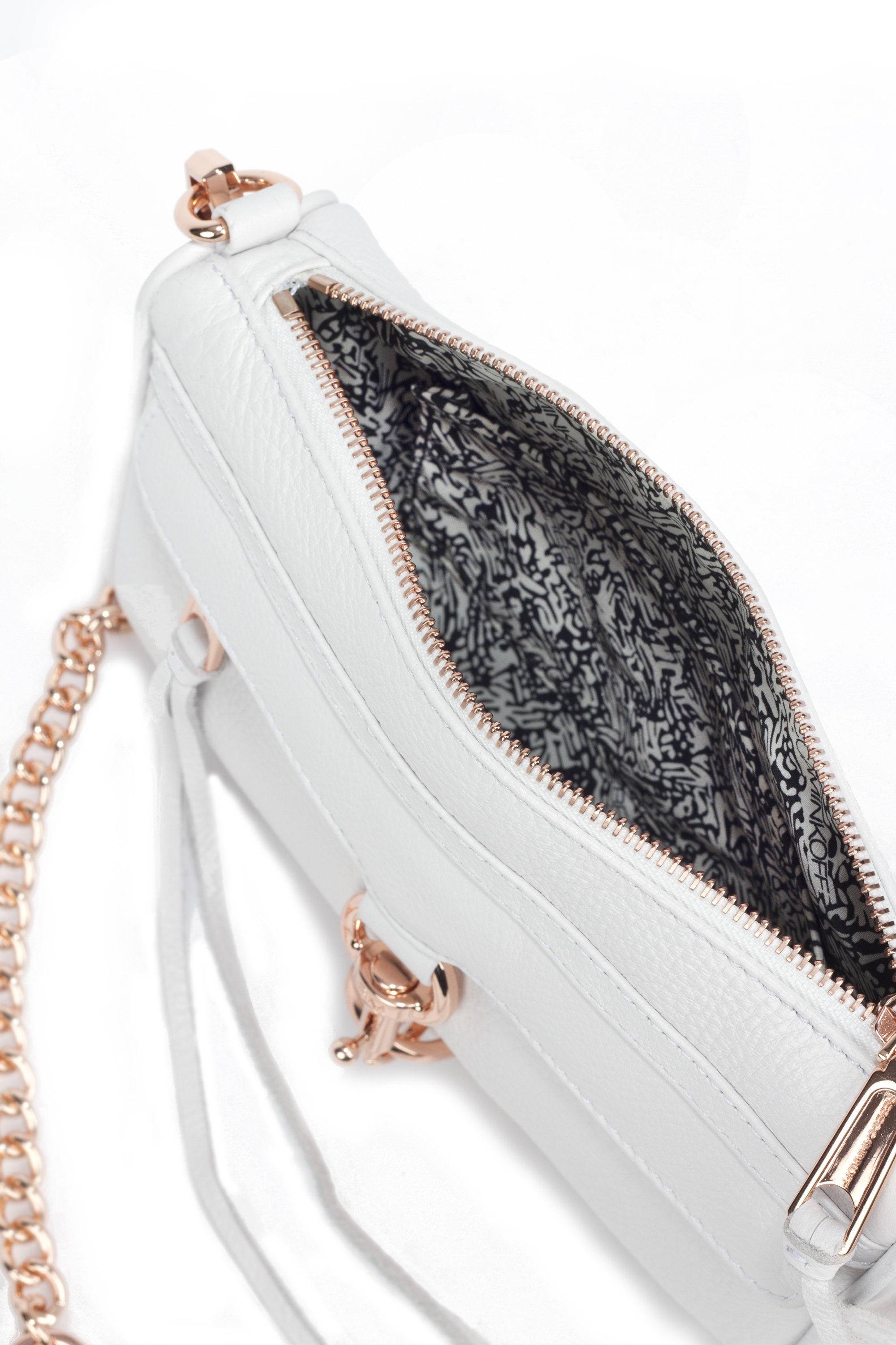 Rebecca Minkoff Leather Fringed Crossbody Bag in White Lyst
