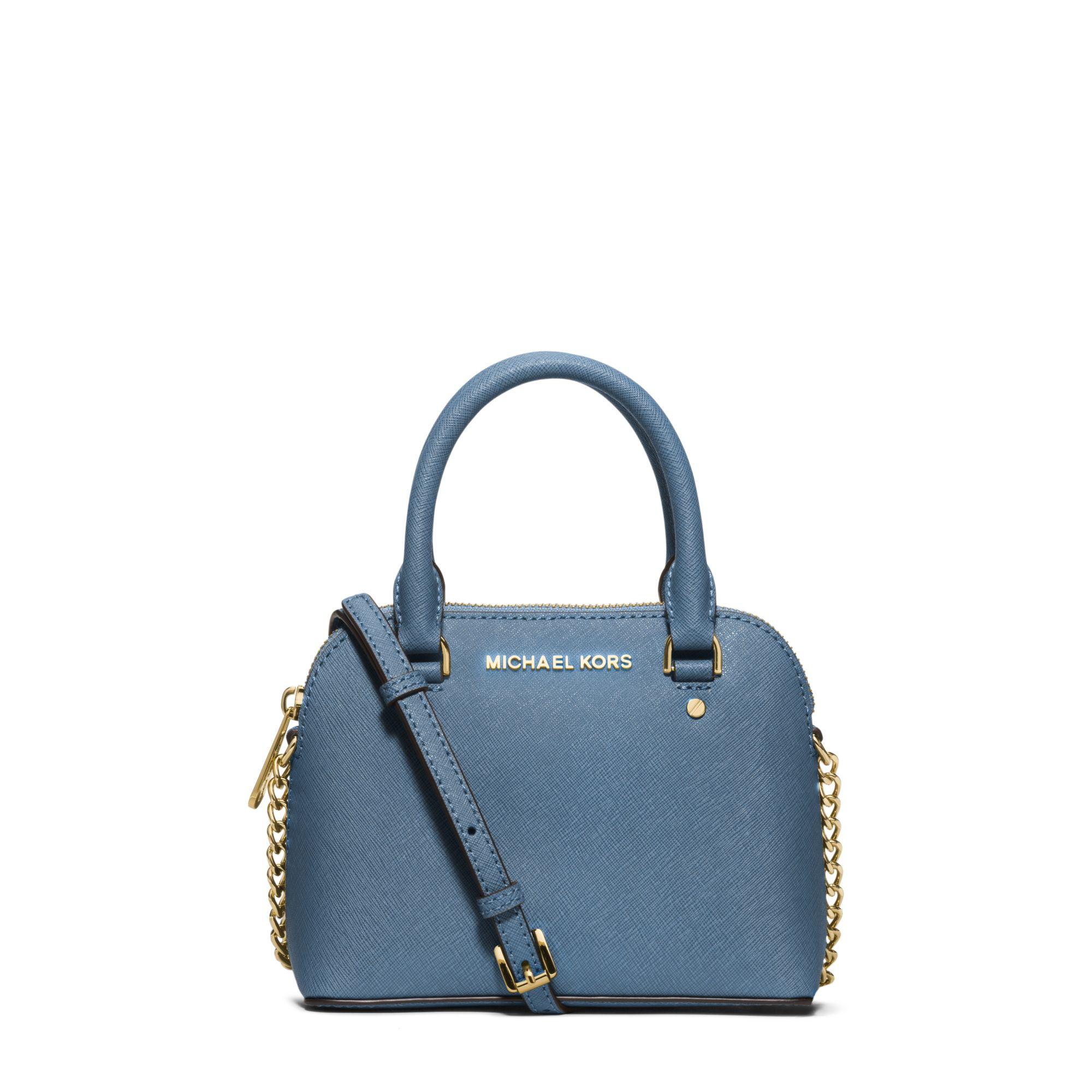 Michael Kors Cindy Extra-small Saffiano Leather Crossbody in Blue ...