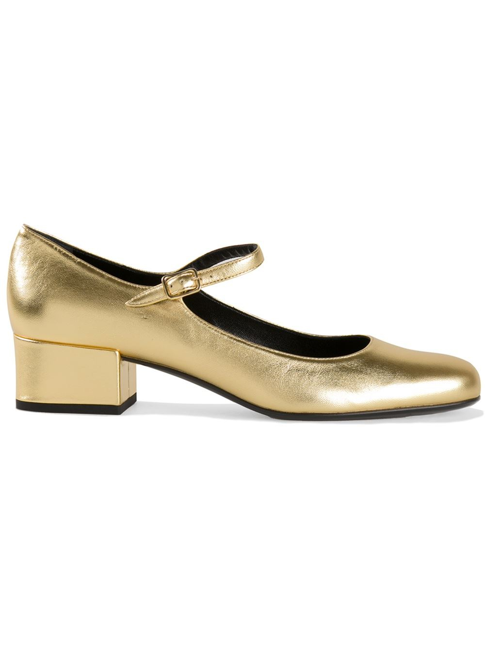 Saint Laurent 'Babies 40' Mary Jane Pumps in Metallic - Lyst
