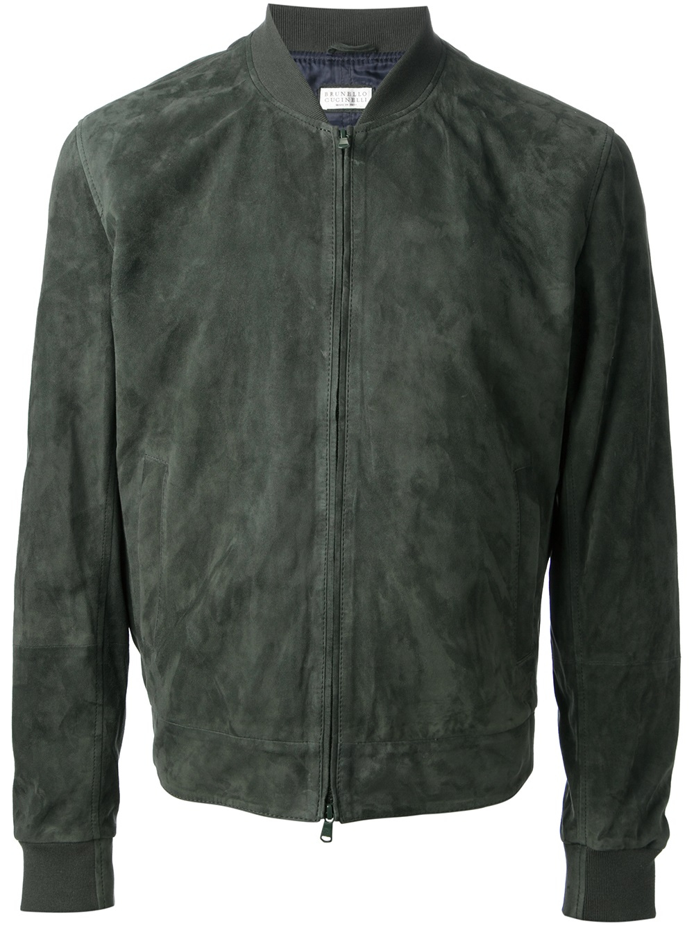 Brunello Cucinelli Suede Jacket in Green for Men Lyst