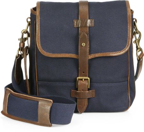 Polo Ralph Lauren Waxed Twill Messenger Bag in Blue for Men (NAVY) | Lyst