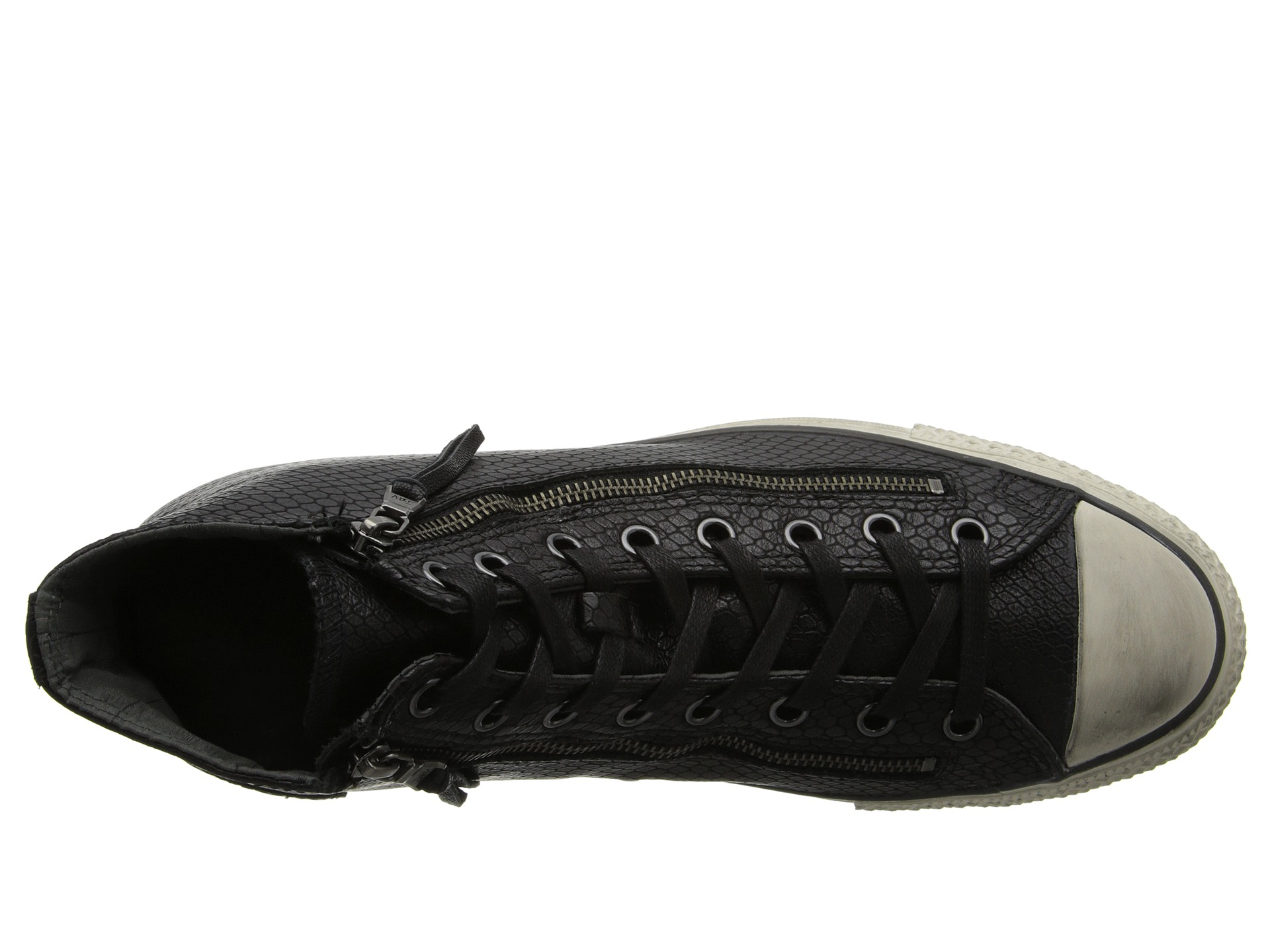 Converse Chuck Taylor All Star Leather Double Zip Black Snake | Lyst