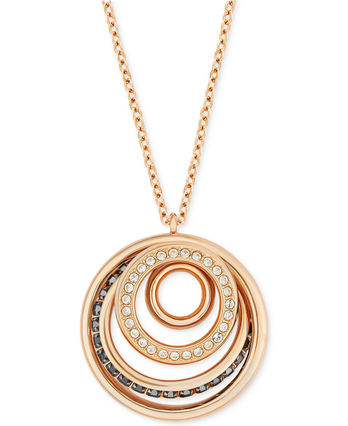 Swarovski rose gold necklace Clearance