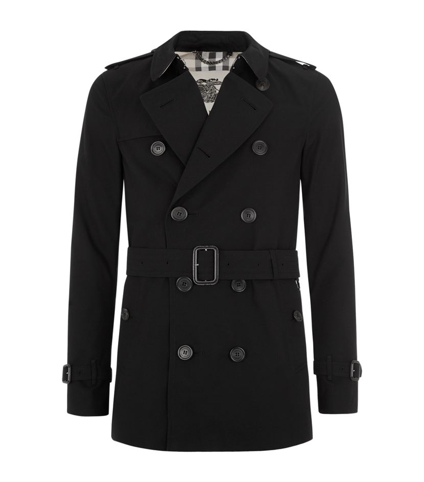 Burberry The Sandringham Short Heritage Trench Coat in Black for Men | Lyst