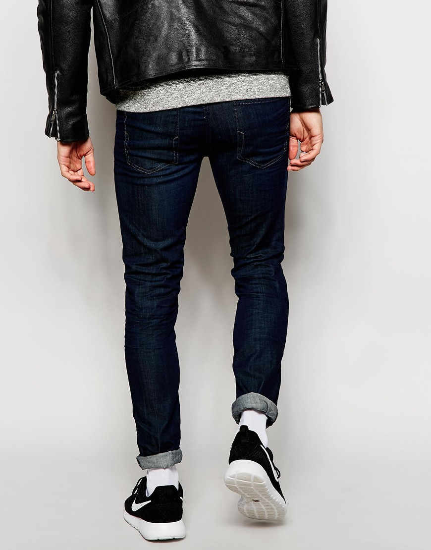 selected homme indigo skinny jeans