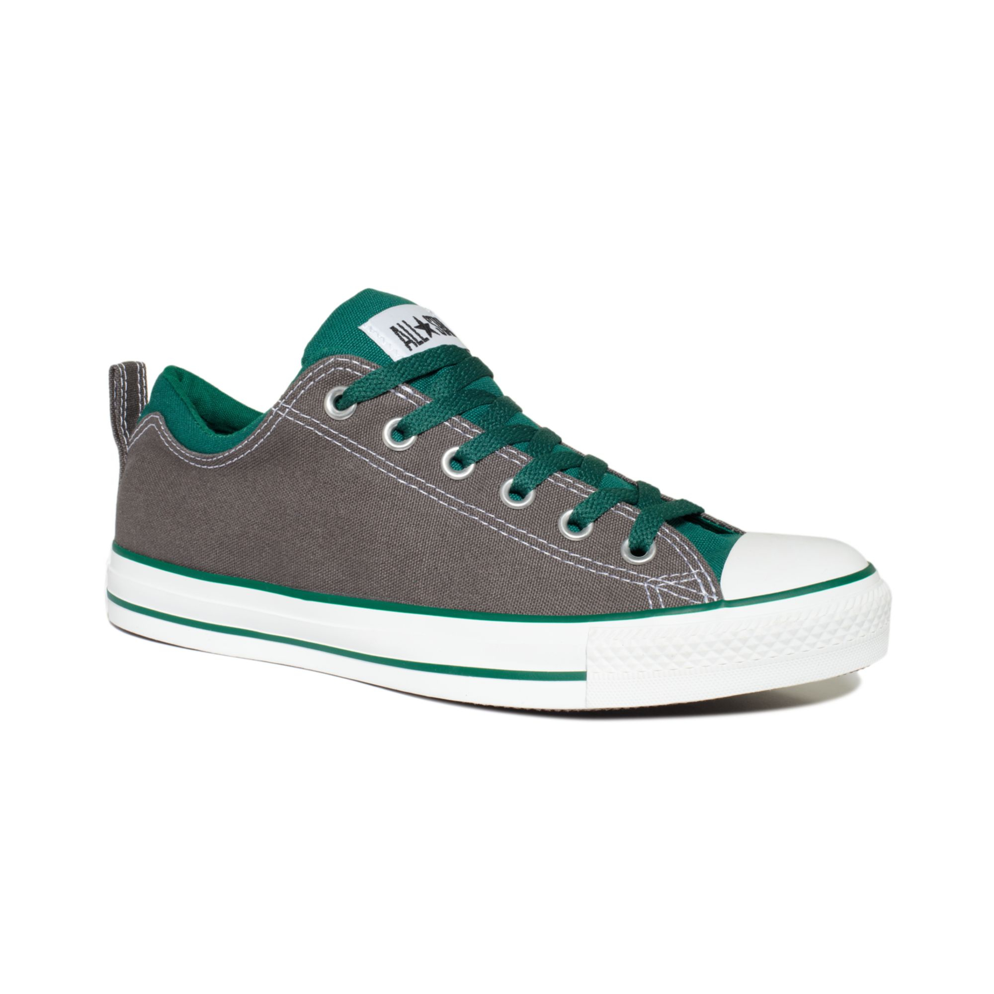 gray and green converse