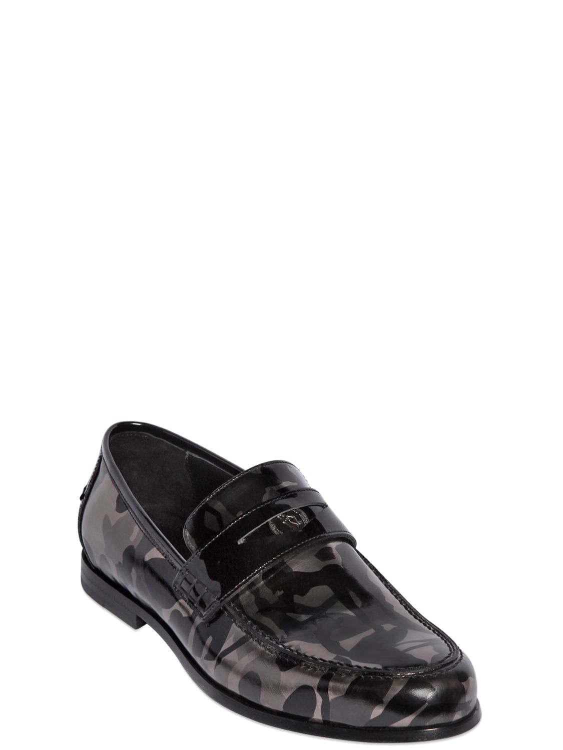 camo penny loafers