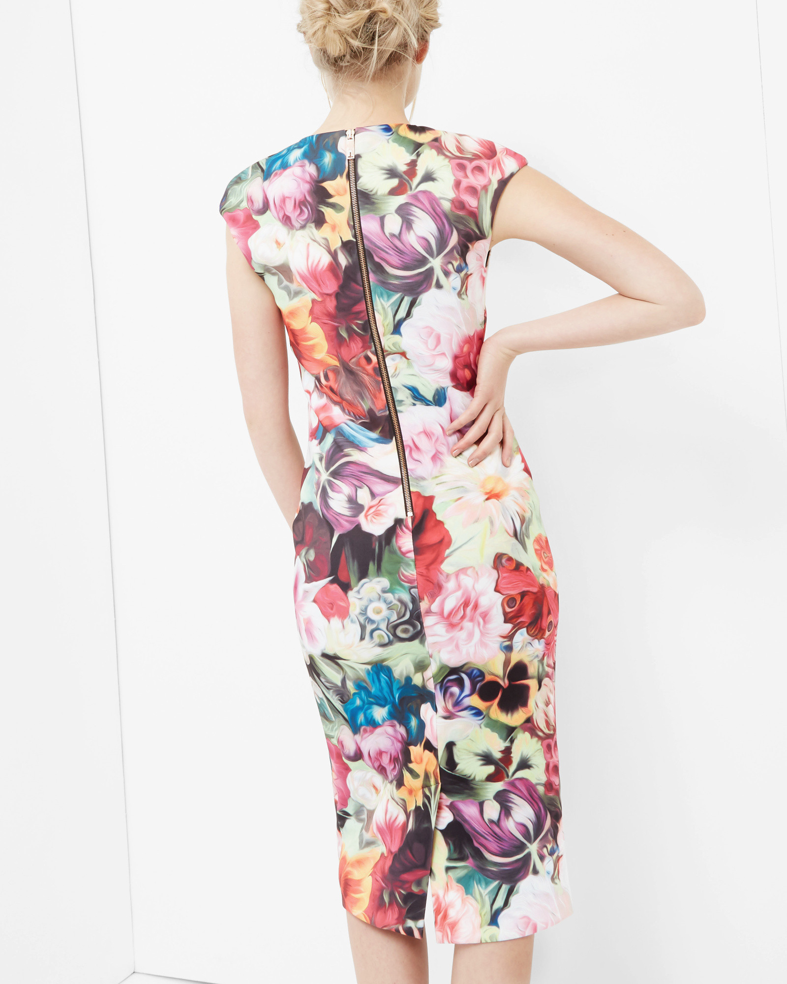 Lyst Ted Baker Floral Swirl Bodycon Dress