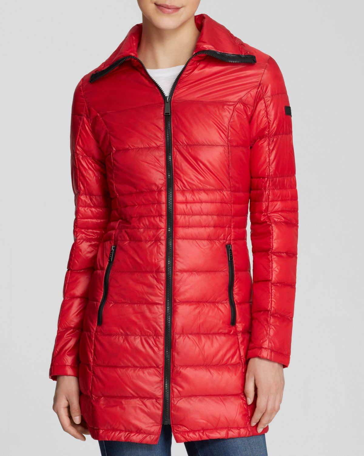 dkny red coat