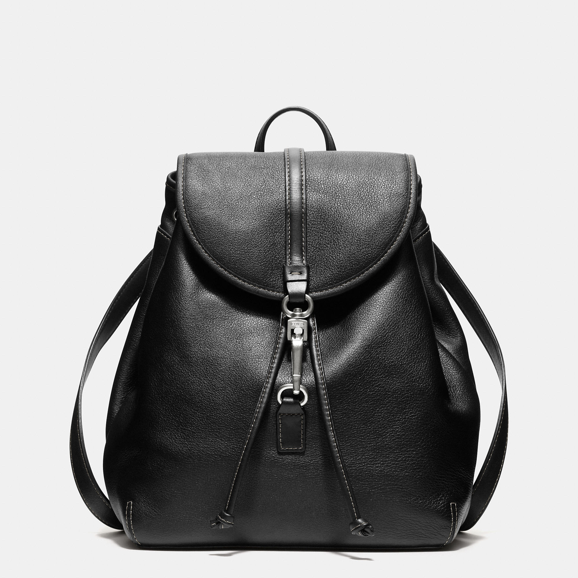 Leather Backpack Purse , Black