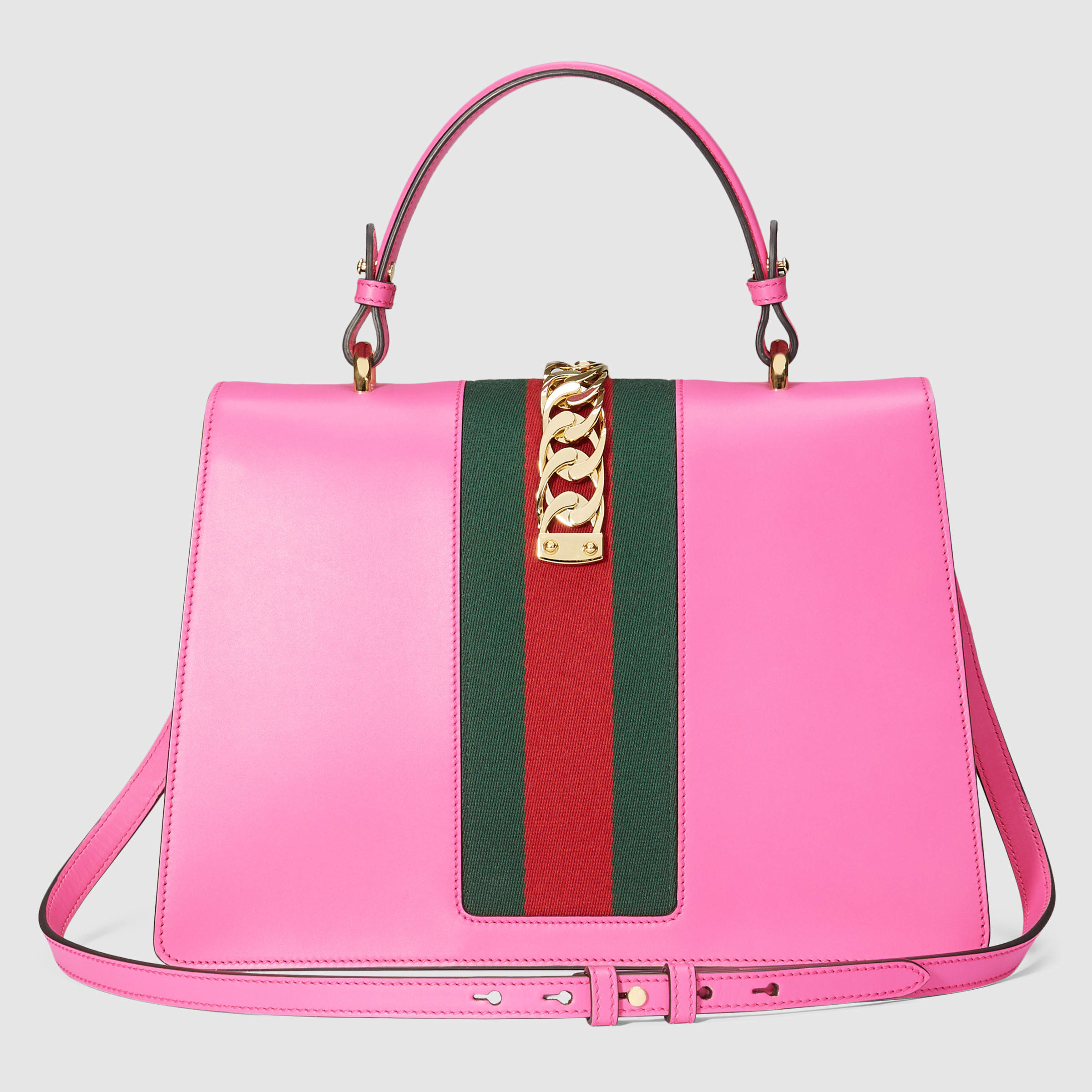 Gucci Sylvie Medium Shoulder Bag in Pink | Lyst
