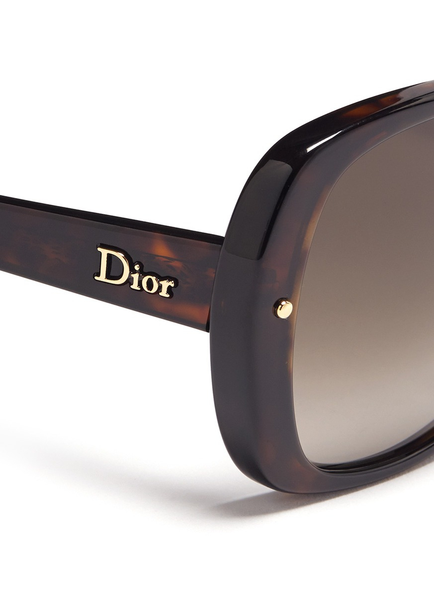 Dior Oversized Tortoiseshell Sunglasses in Brown,Animal Print (Brown