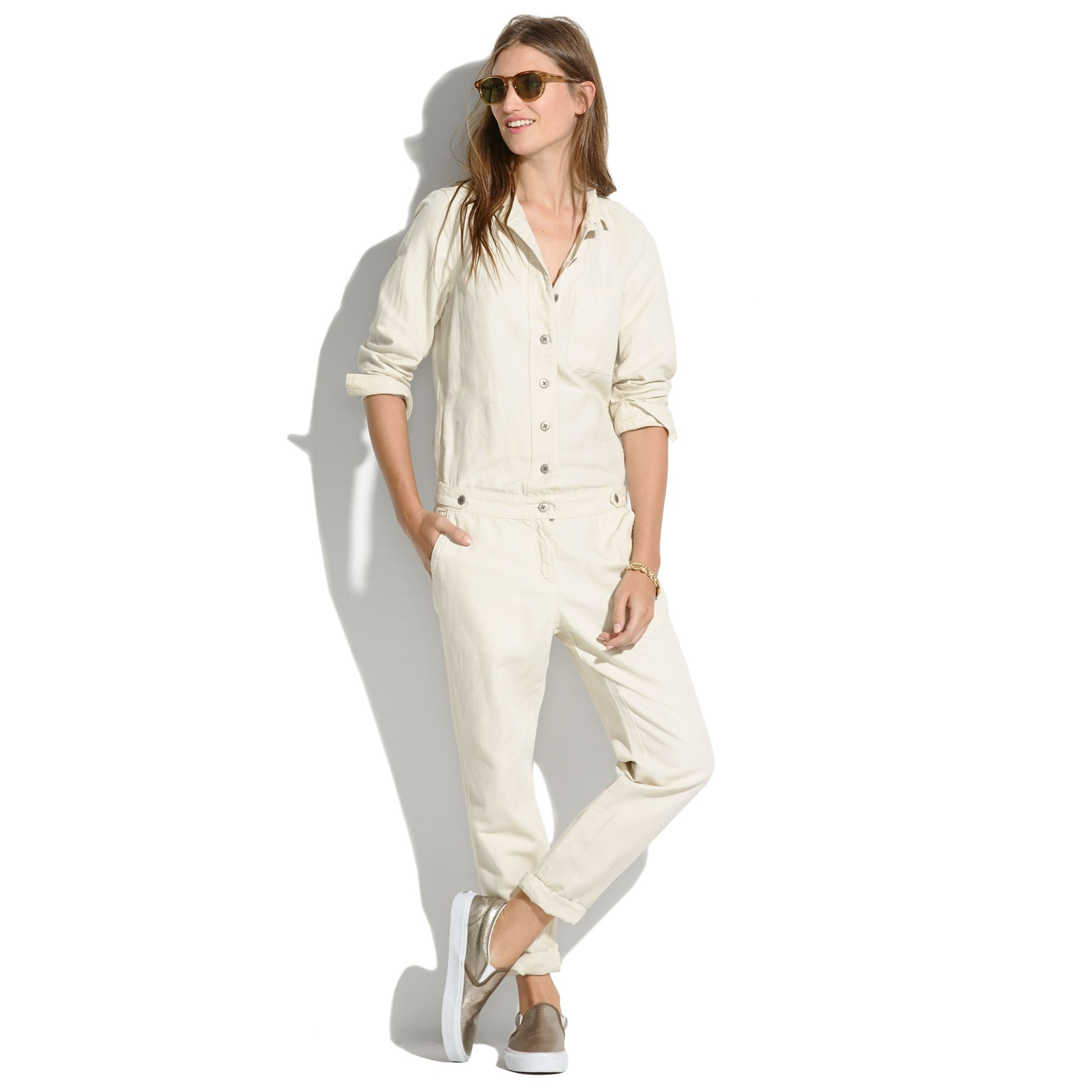 madewell white jumpsuit