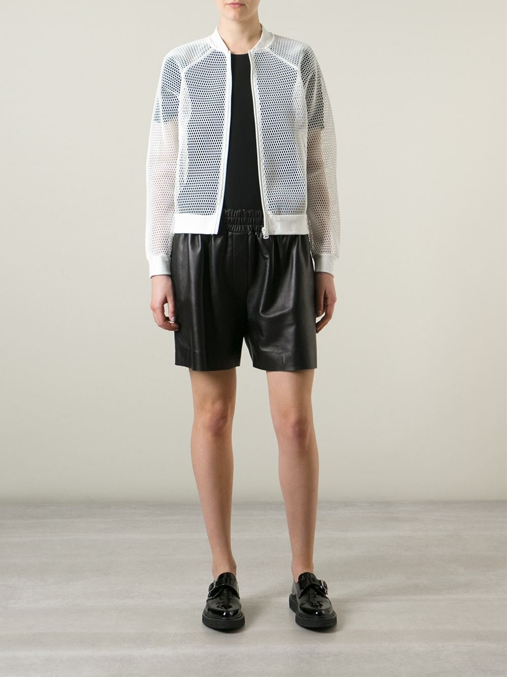 Stussy Sheer Mesh Jacket in White | Lyst