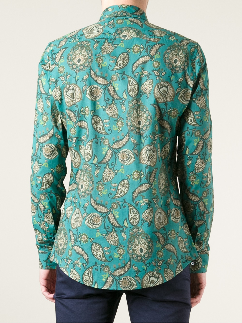 Gucci Paisley Print Shirt in Green for Men - Lyst