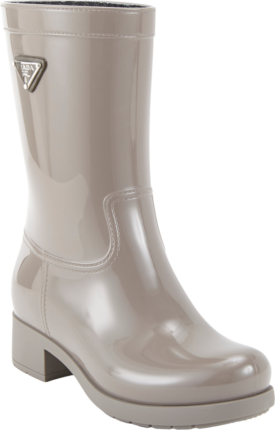 Download Prada Pullon Rain Boots in Gray - Lyst