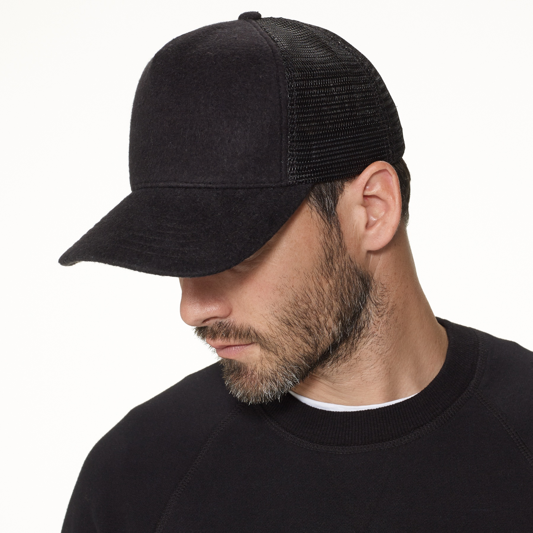 James perse Double Face Knit Trucker Hat in Black for Men Lyst