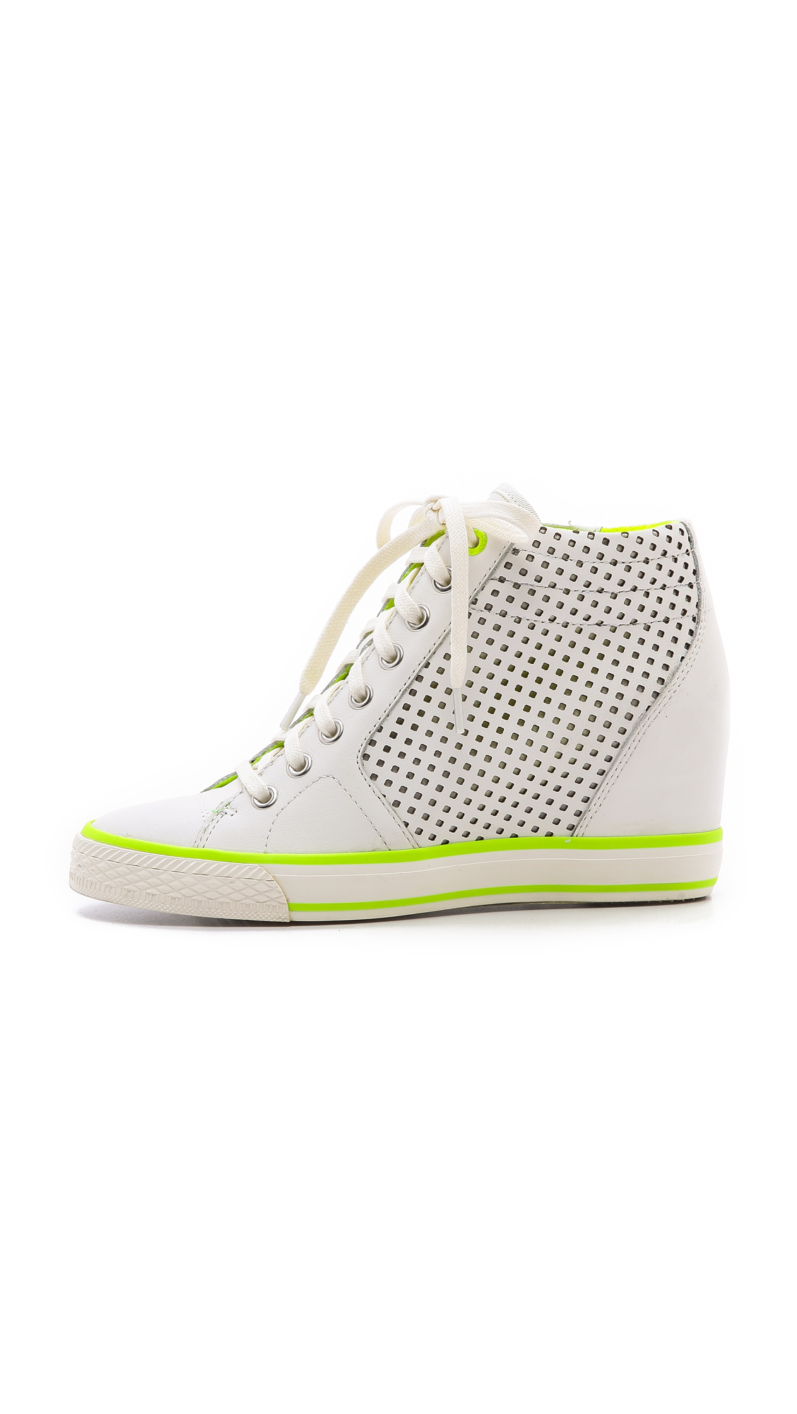 perforated wedge sneaker