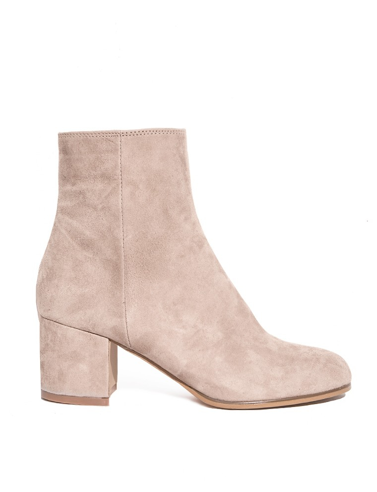 tan high heel ankle boots