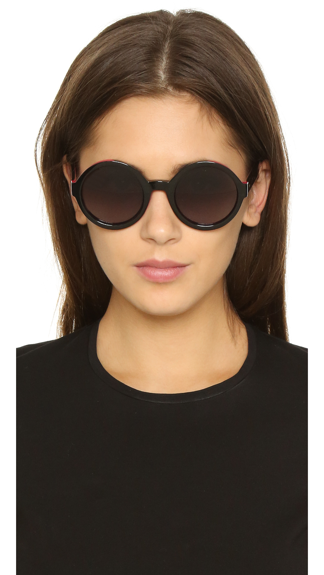 fendi black round sunglasses