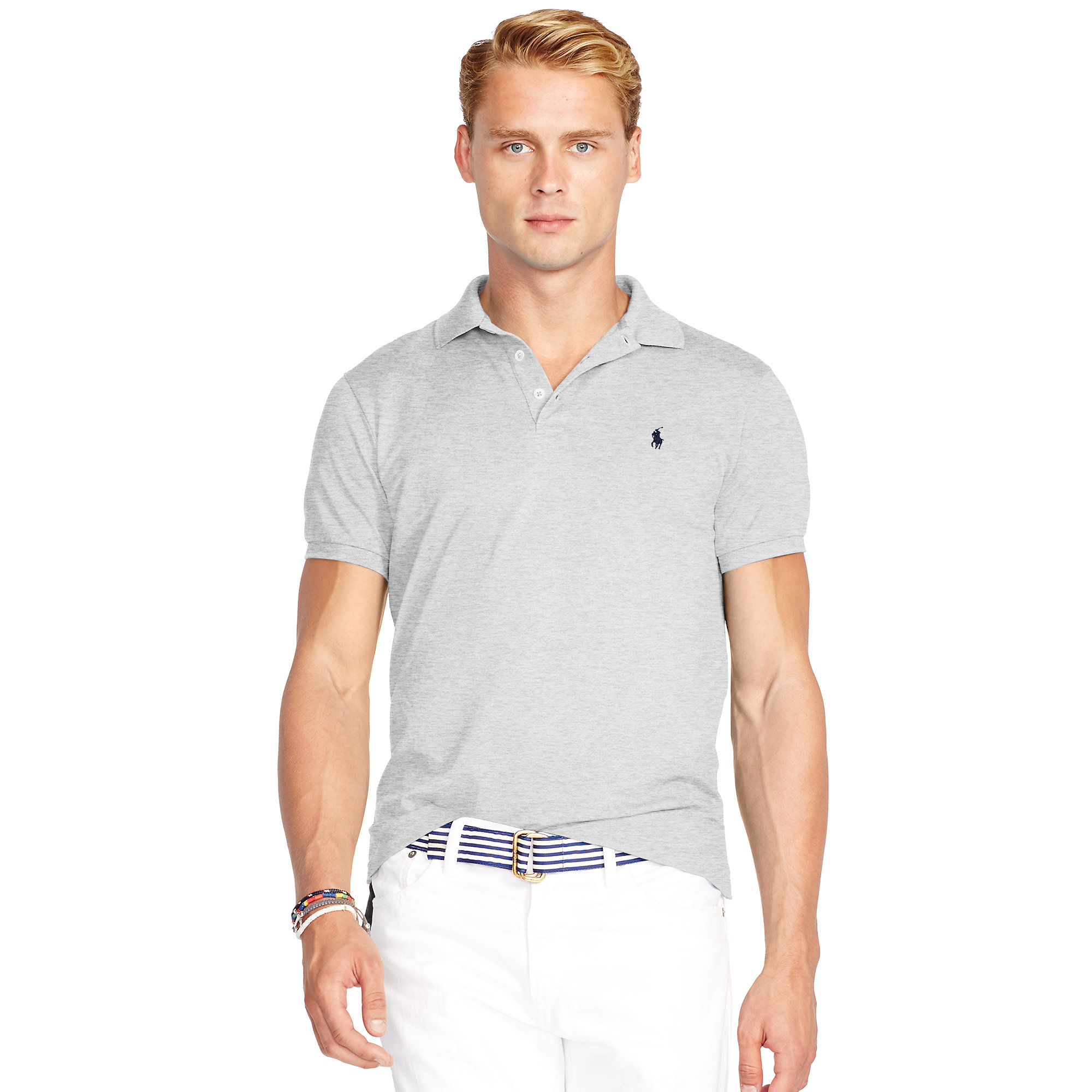 polo slim fit stretch mesh
