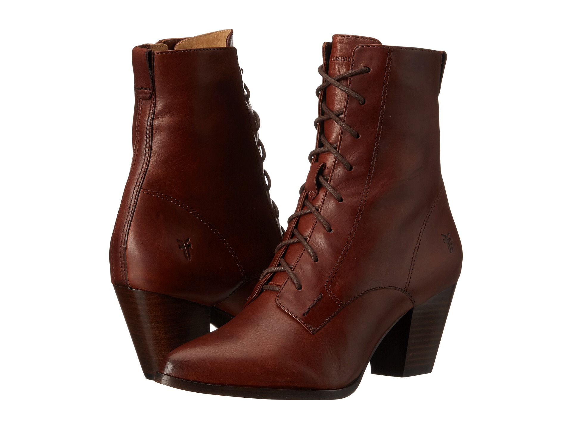 Frye Renee Lace Up in Brown | Lyst