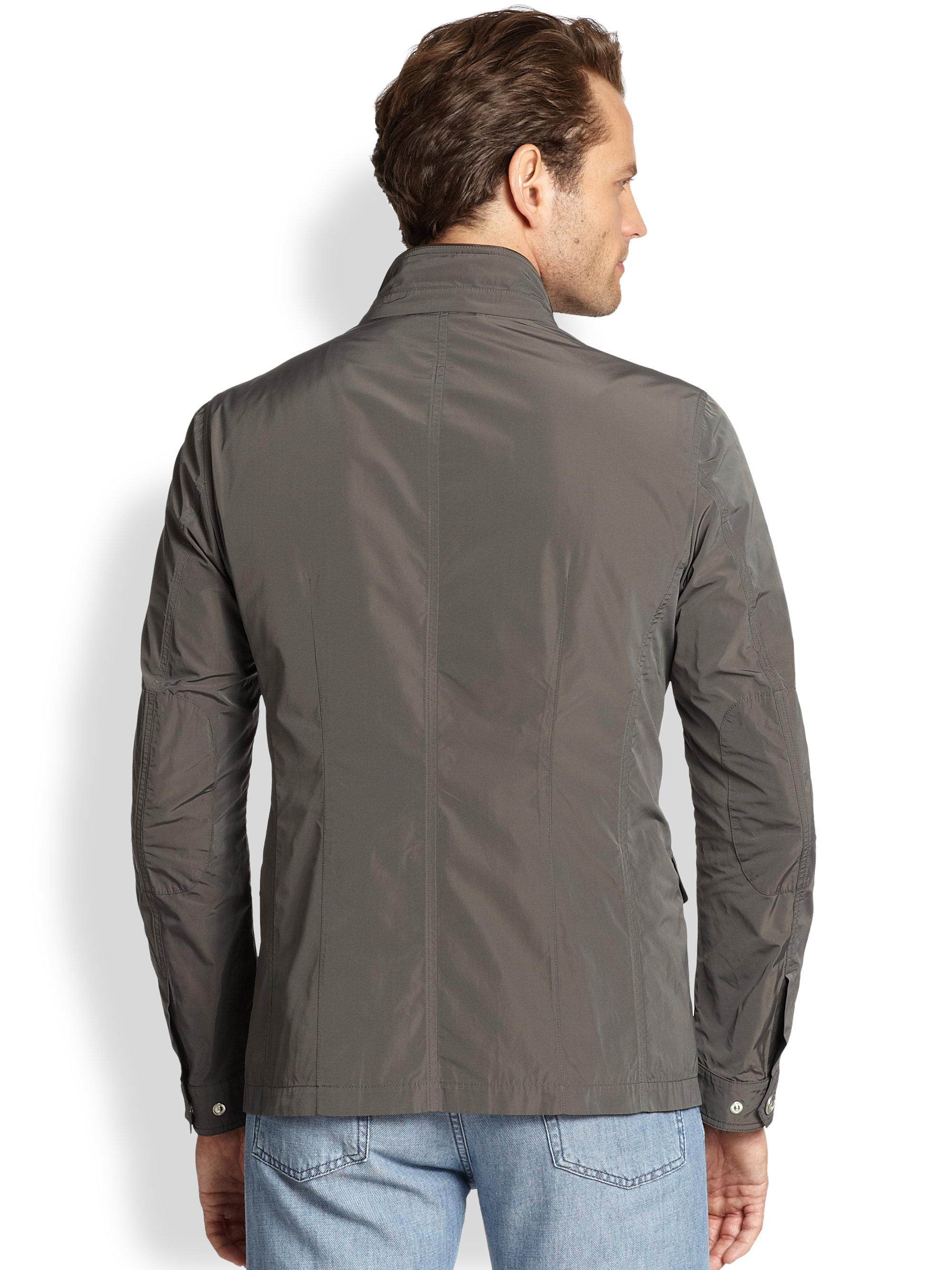 Canali Performance Nylon Jacket in Gray for Men - Lyst