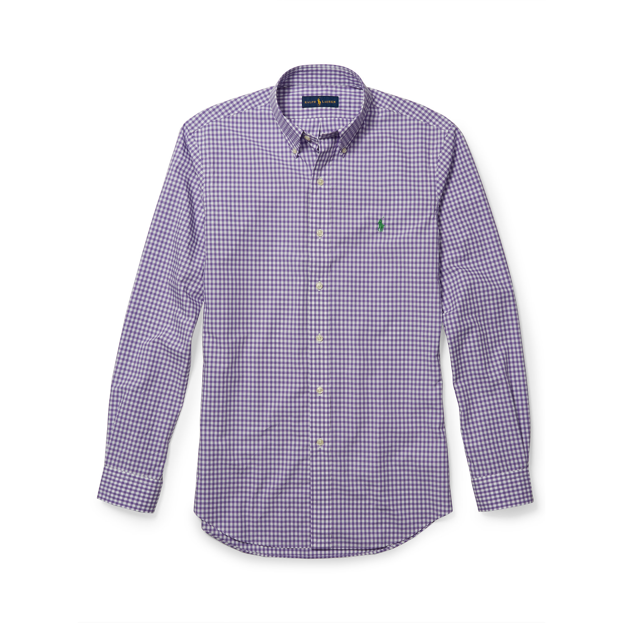 polo ralph lauren slim fit gingham poplin shirt