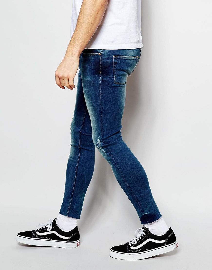 cropped slim jeans mens