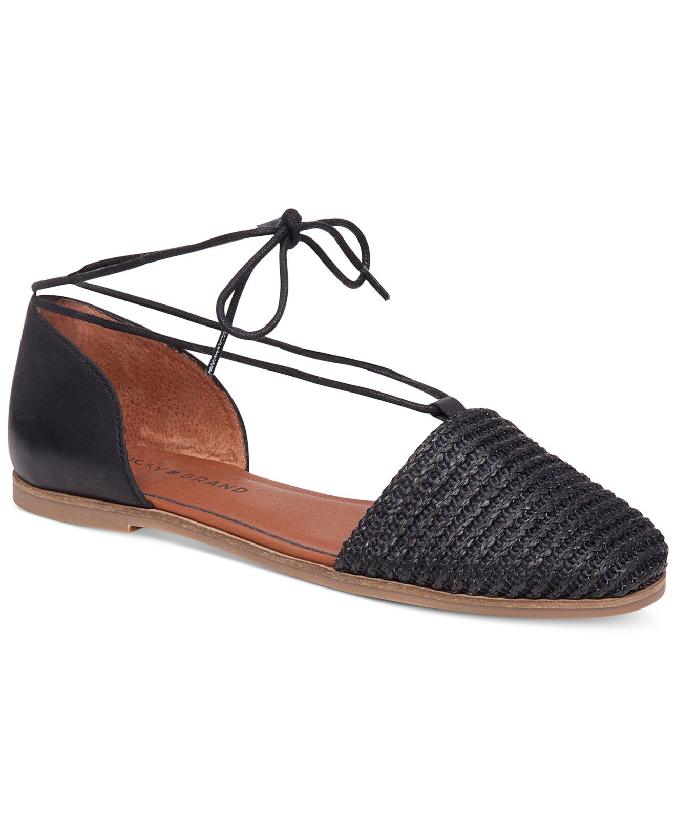 lucky brand lace up flats