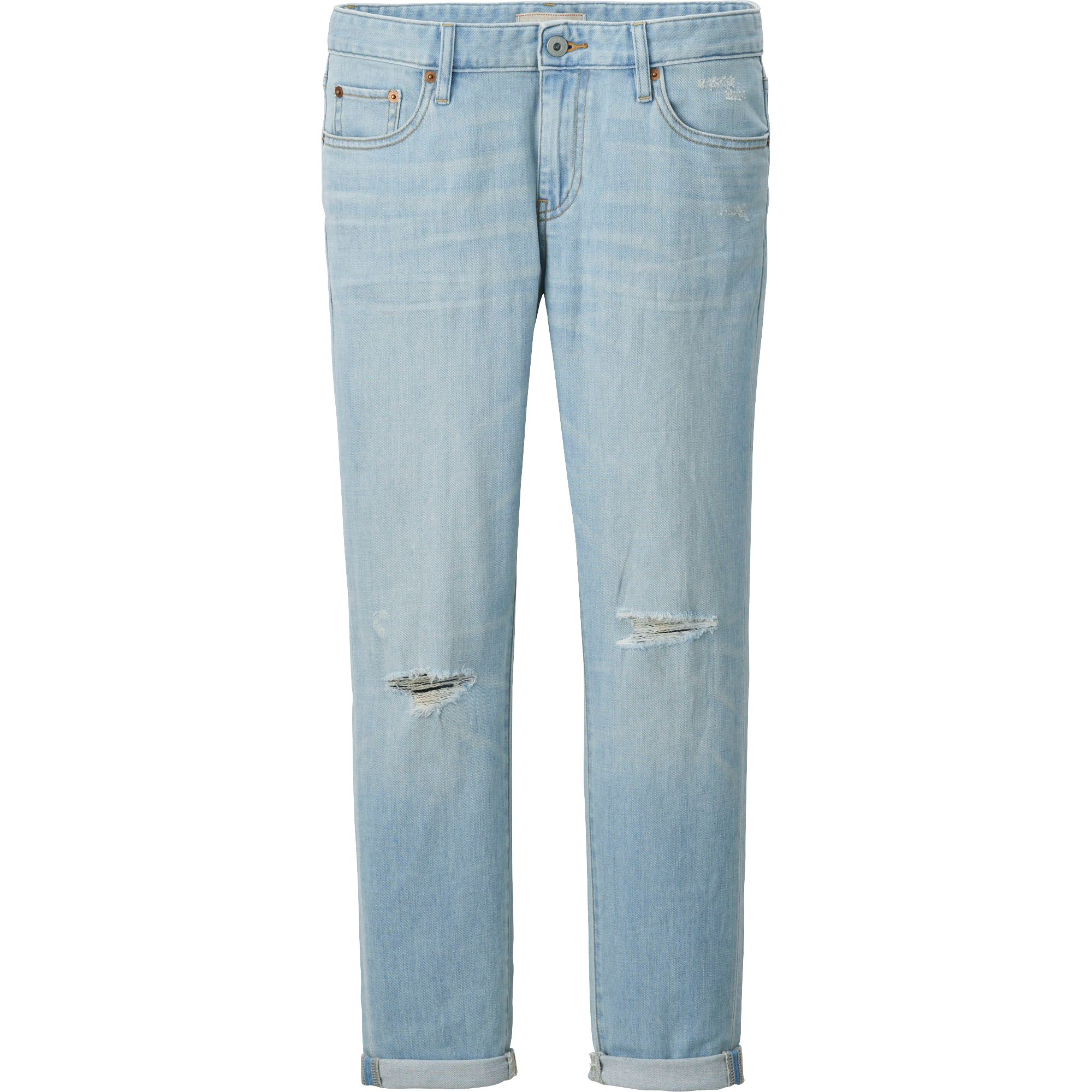 uniqlo dark blue jeans