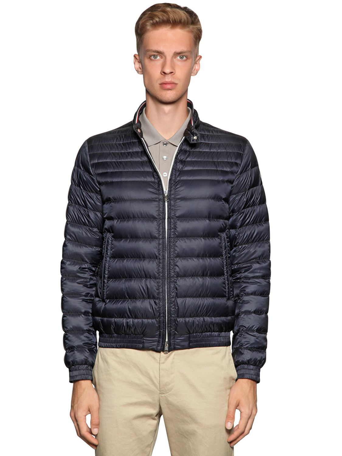 Moncler Synthetic Garin Lightweight Nylon Down Jacket in Navy (Blue ...