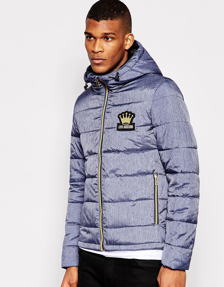 Love Moschino Gold Zip Quilted Jacket 