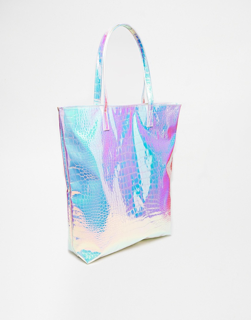 Lyst Asos Snake Hologram Beach Bag Gallery