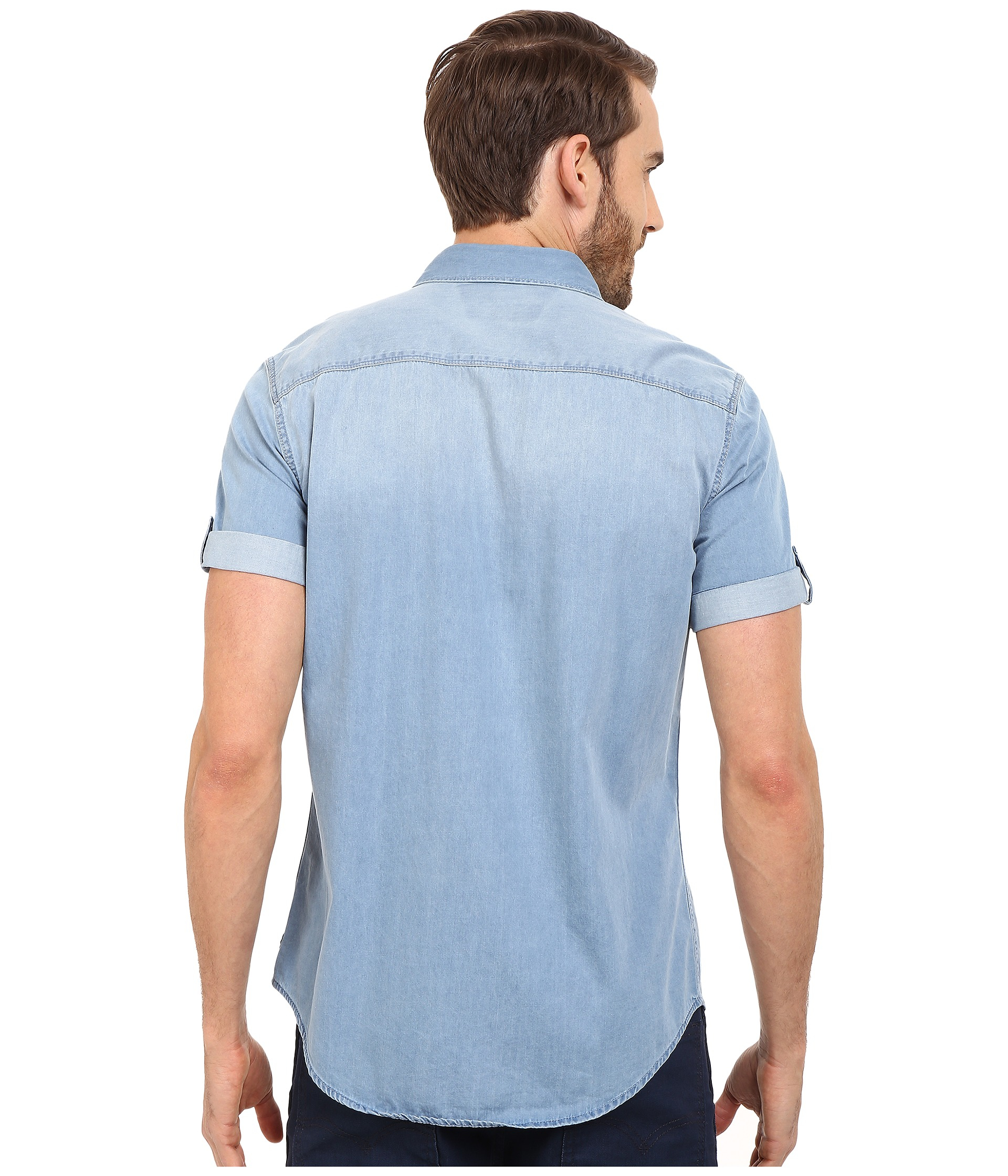 Calvin Klein Short Sleeve Shirt in Blue for Men | Lyst