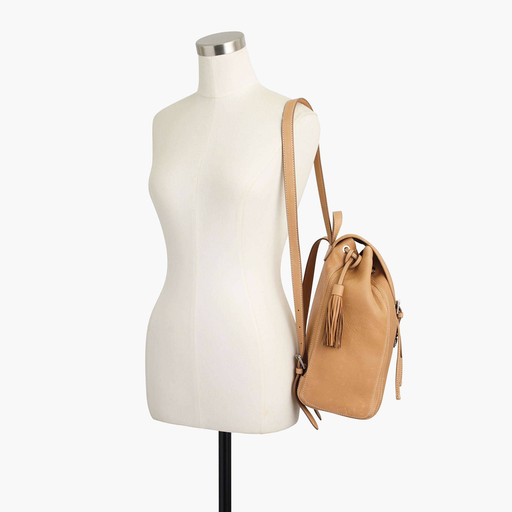 j crew leather backpack