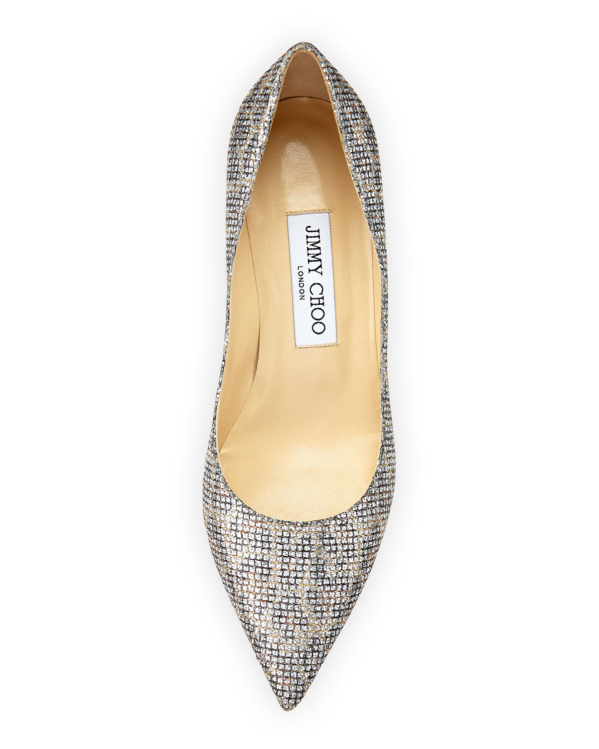 Lyst Jimmy Choo Aza Glitter KittenHeels in Metallic