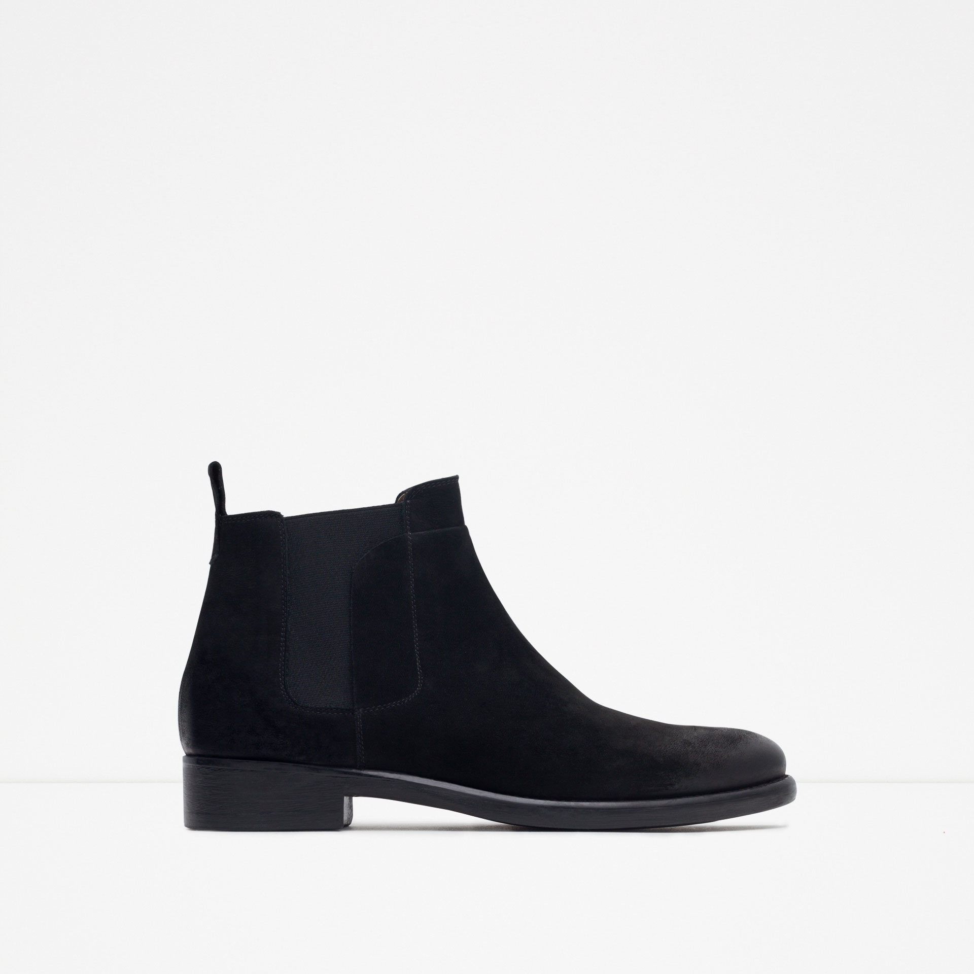 Zara Leather Chelsea Boots in Black for Men Lyst