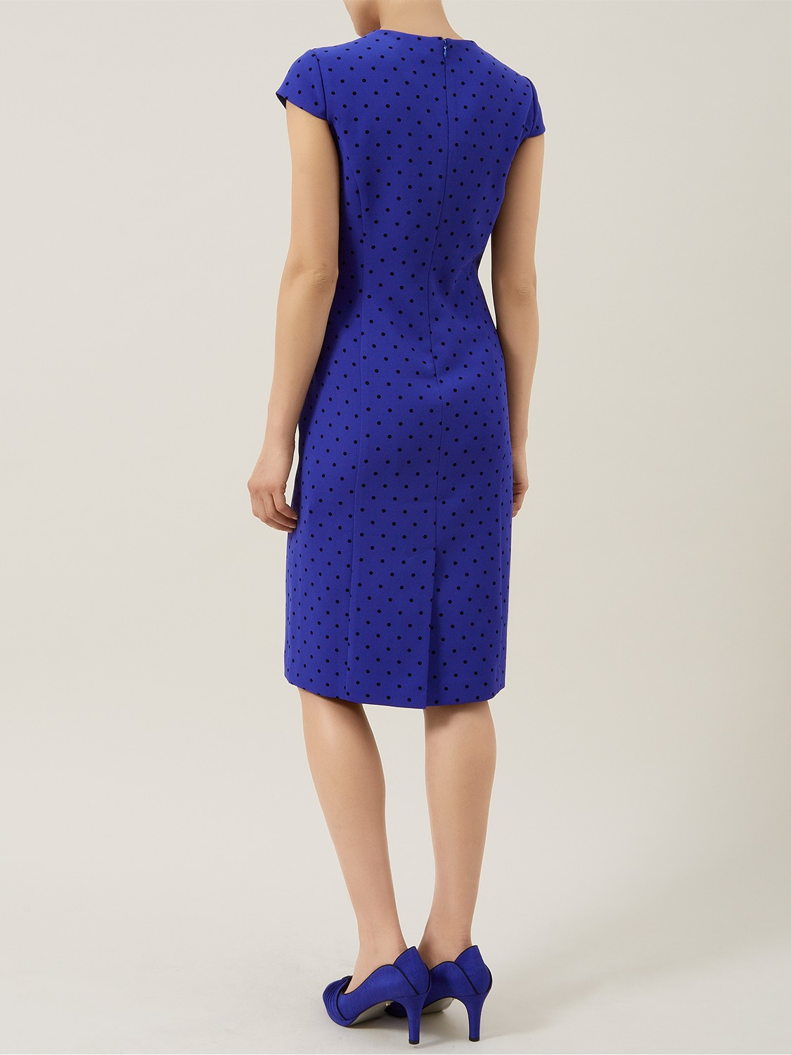 Jacques vert Polka Dot Dress in Blue (cobalt) | Lyst