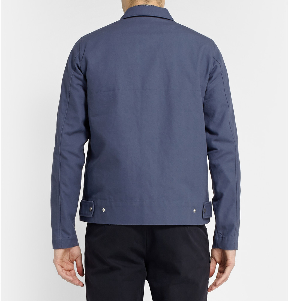 Folk Lightweight Cotton-Canvas Jacket in Blue for Men | Lyst