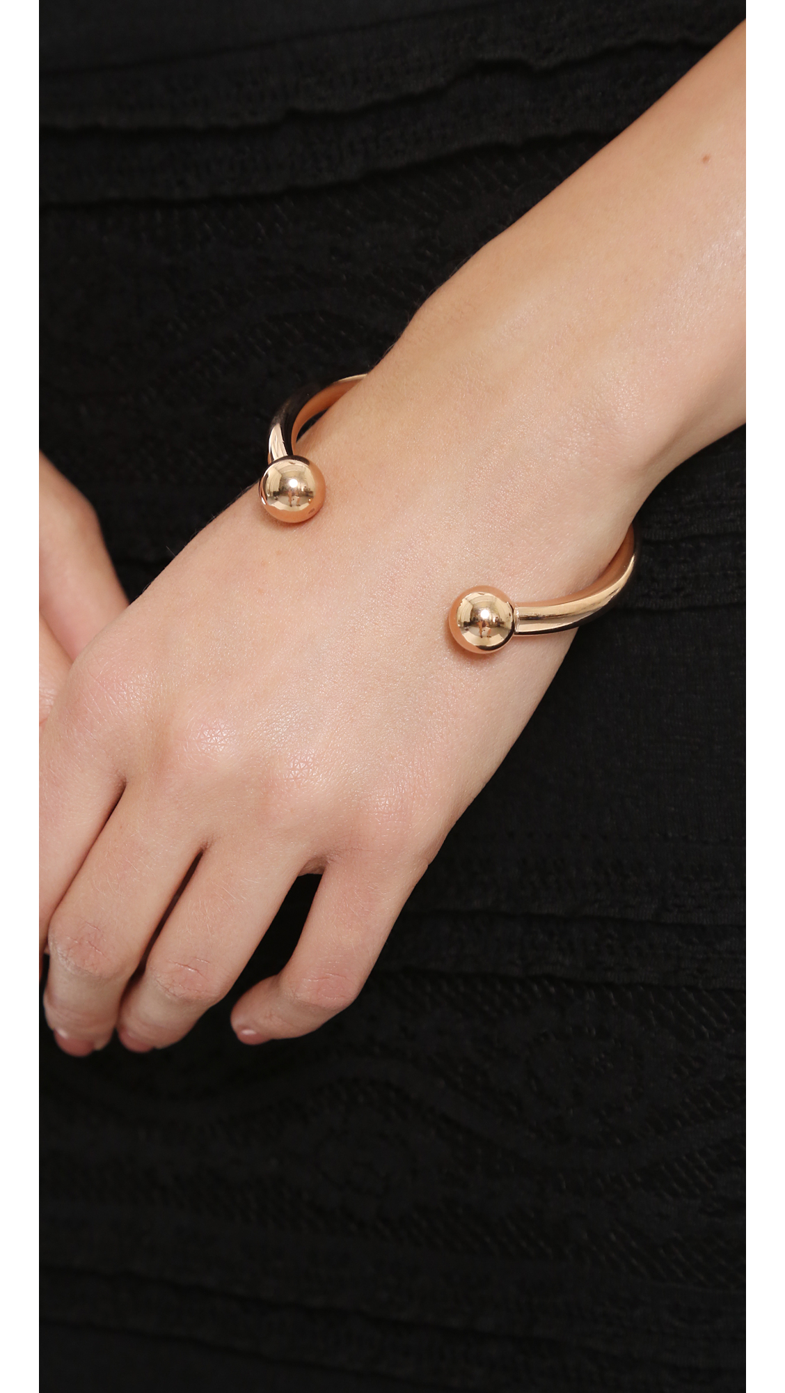 Lyst Fallon Shalom Ball Cuff Bracelet Rose in Metallic