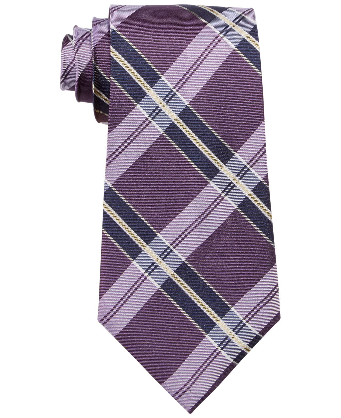 Lyst - Lauren By Ralph Lauren Silk Twill Plaid Tie in Purple for Men