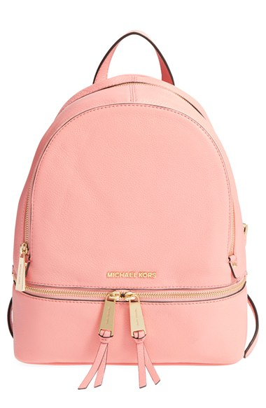 rose gold michael kors backpack