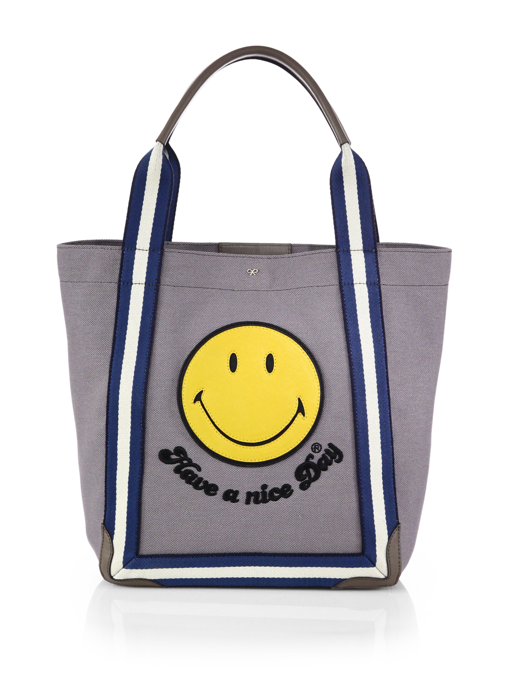 smiley face tote bag