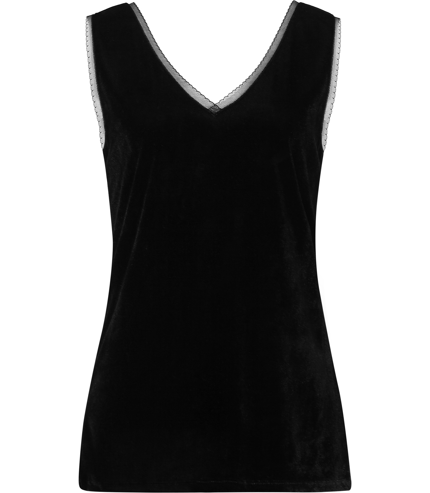 Reiss Onari Velvet Tank Top in Black Lyst